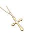  image of love-gold-9ct-gold-cross-adjustable-necklace