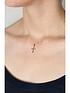  image of love-gold-9ct-gold-cross-adjustable-necklace