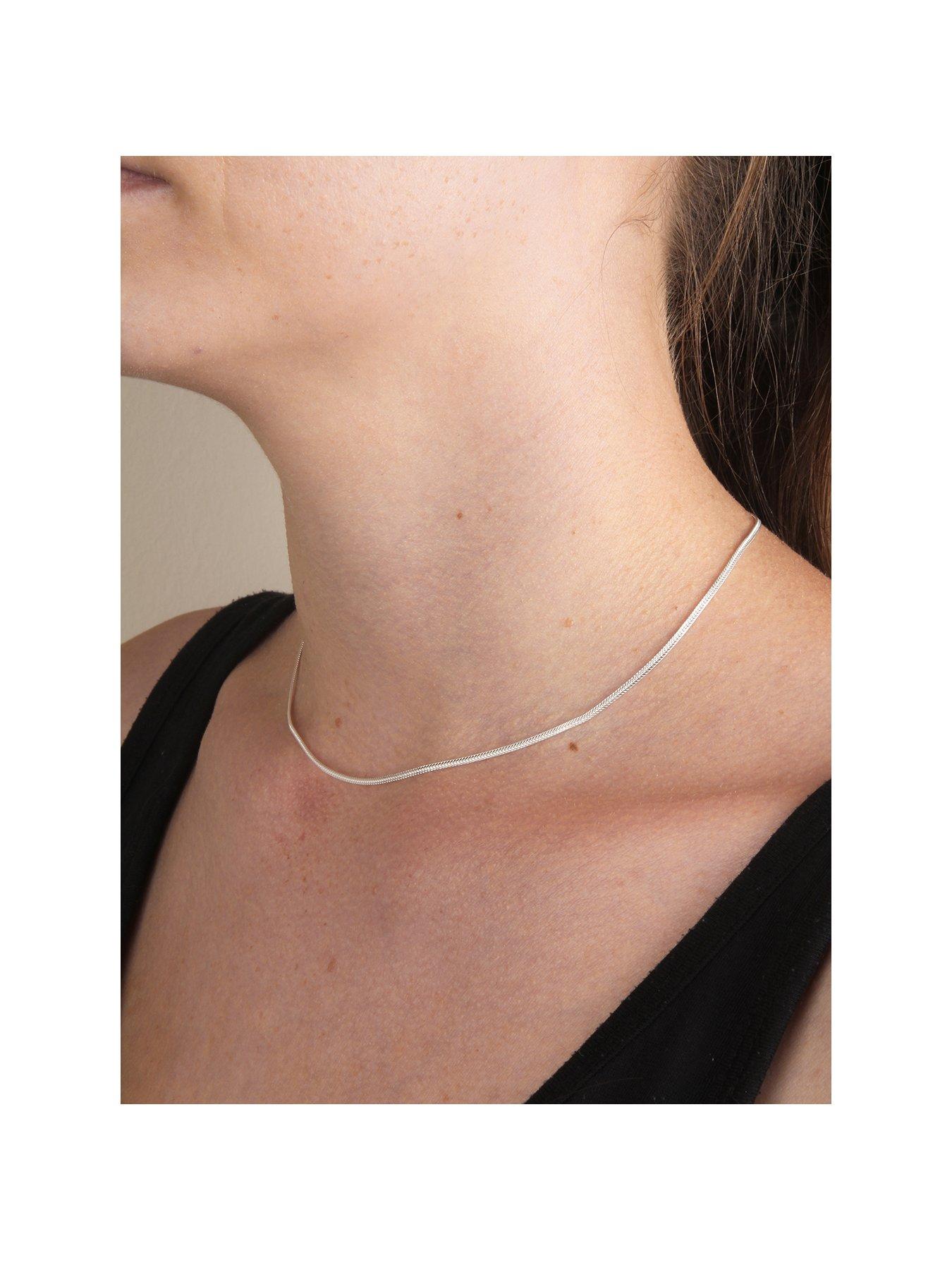 undefined Sterling Silver Foxtail Chain Adjustable Necklace