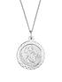  image of love-gold-9ct-white-gold-medium-st-christopher-pendant-necklace