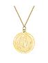  image of love-gold-9ct-yellow-gold-large-st-christopher-pendant-necklace