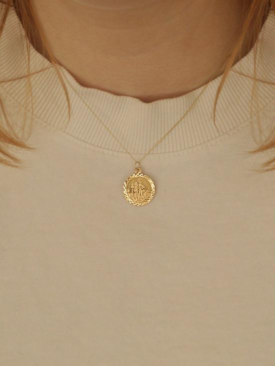 stillFront image of love-gold-9ct-yellow-gold-large-st-christopher-pendant-necklace