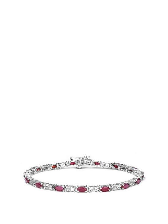 front image of love-gem-sterling-silver-ruby-and-diamond-bracelet