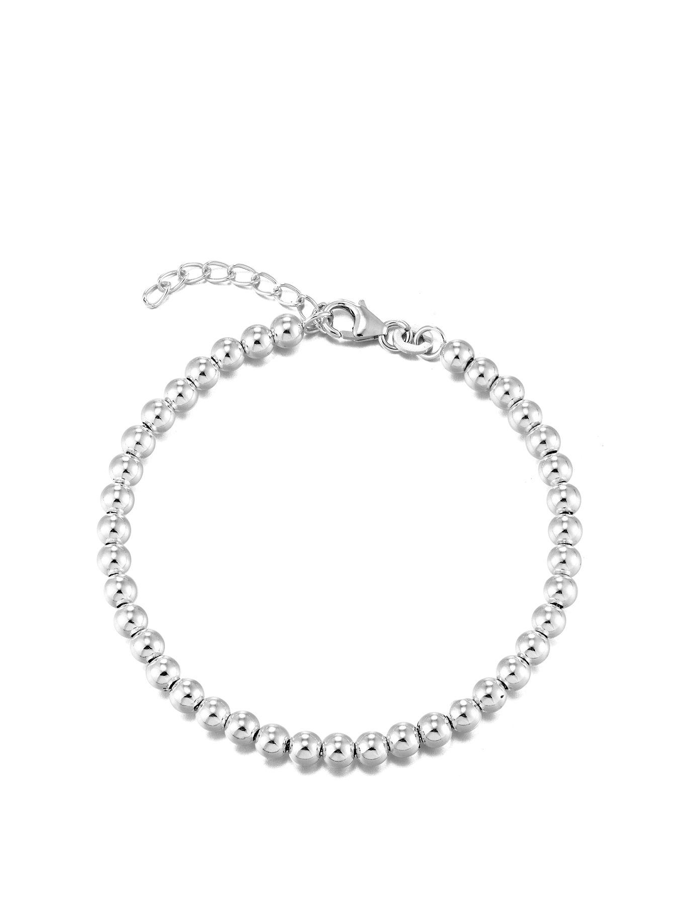 the-love-collection-sterling-silver-beaded-bracelet