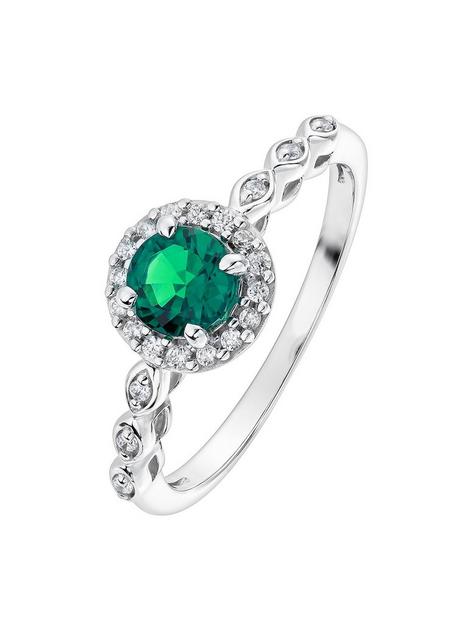 love-gem-arrosa-9ct-white-gold-5mm-created-emerald-and-010ct-diamond-ring