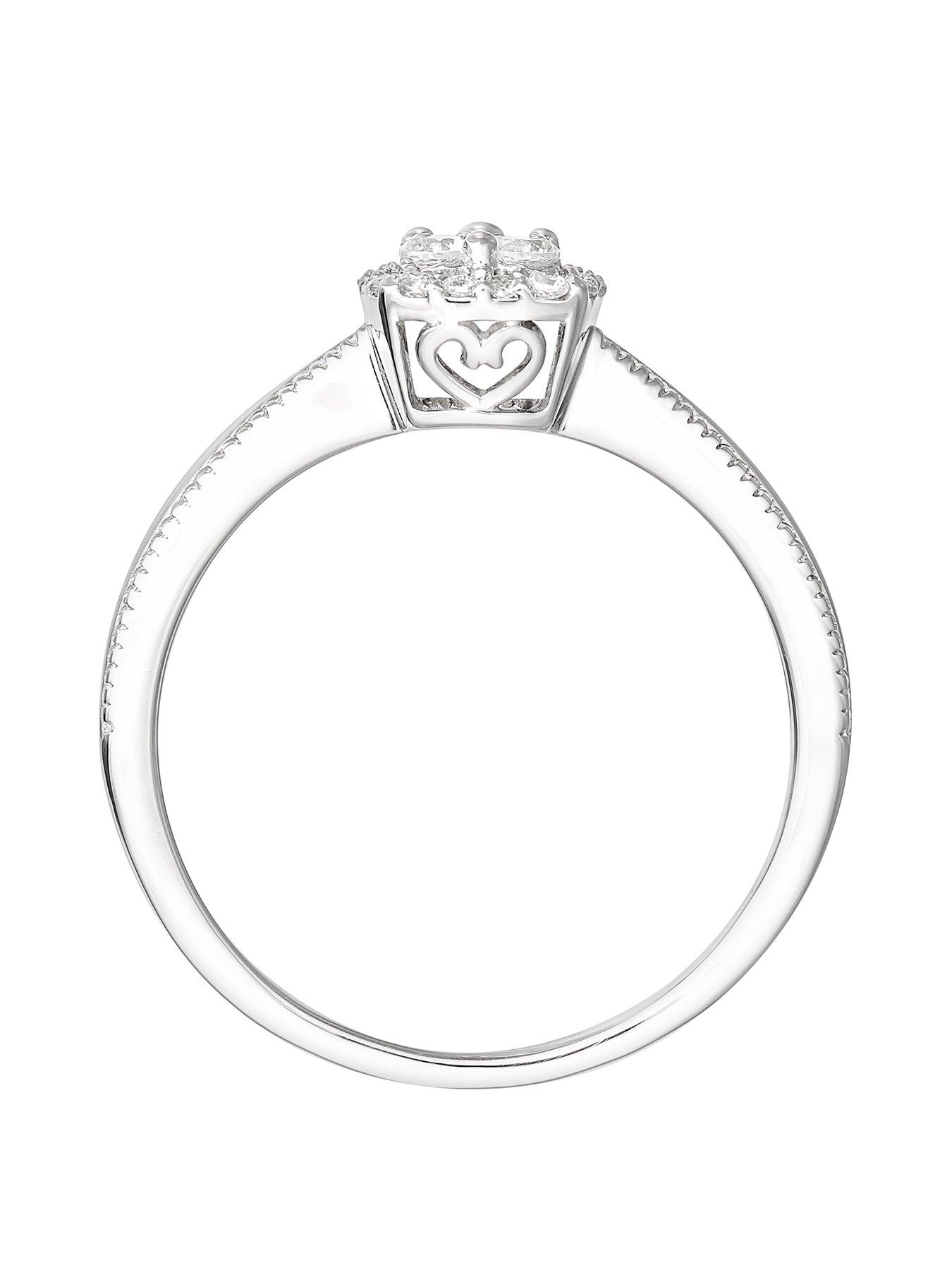  image of love-diamond-9ct-white-gold-025ct-diamond-engagement-ring