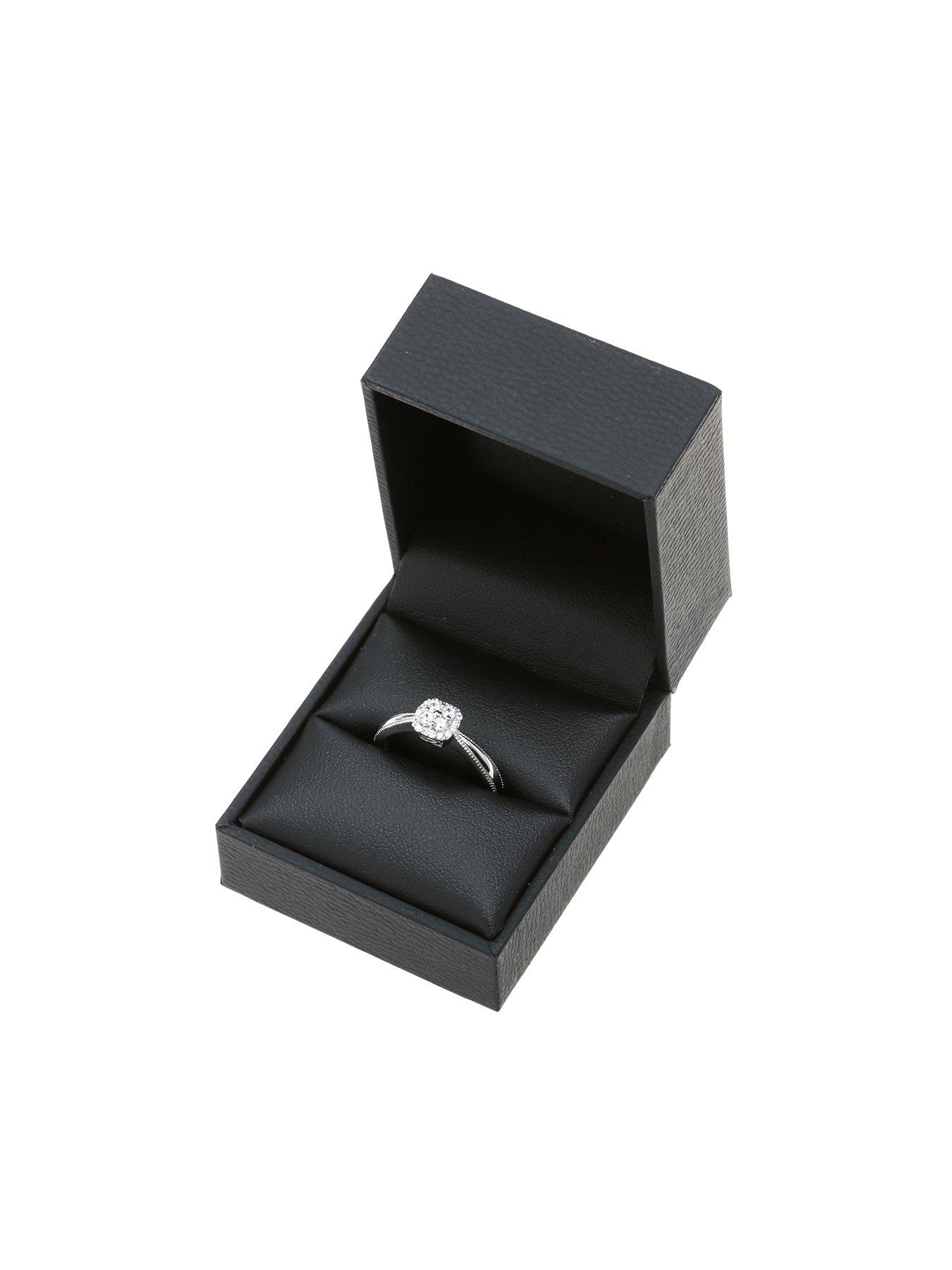  image of love-diamond-9ct-white-gold-025ct-diamond-engagement-ring