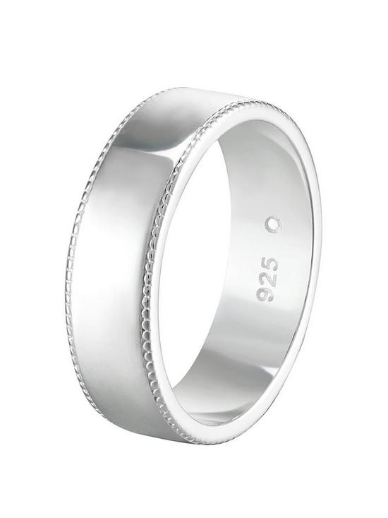 front image of the-love-silver-collection-sterling-silver-milgrain-edge-6mm-court-wedding-band-ring