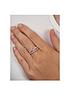  image of the-love-silver-collection-sterling-silver-pink-heart-cubic-zirconia-double-row-ring