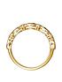  image of love-gem-9ct-yellow-gold-garnet-and-diamond-half-eternity-ring