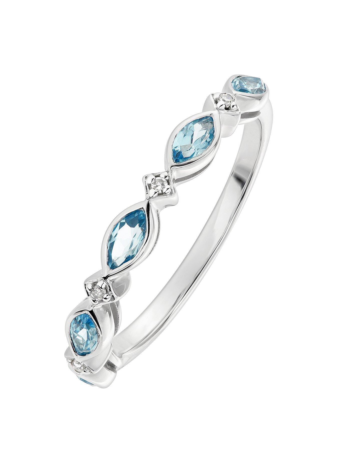 Topaz and diamond hot sale eternity ring