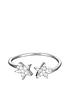  image of the-love-silver-collection-sterling-silver-double-star-cubic-zirconia-ring