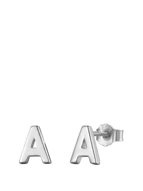 the-love-silver-collection-sterling-silver-alphabet-initial-stud-earrings
