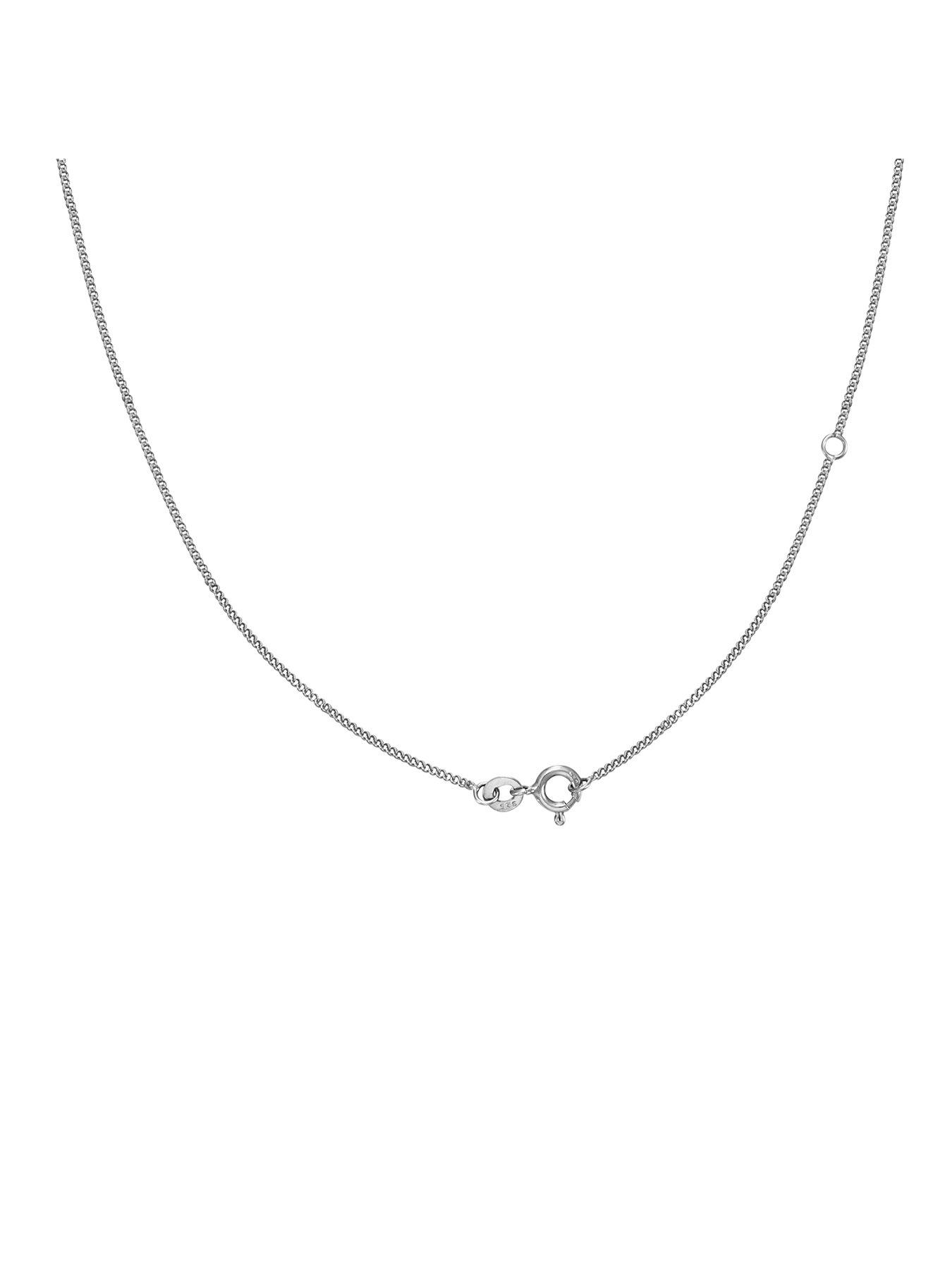 Image 5 of 7 of The Love Collection Sterling Silver Alphabet Initial Pendant Adjustable Necklace
