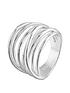  image of the-love-silver-collection-sterling-silver-twist-cross-over-ring