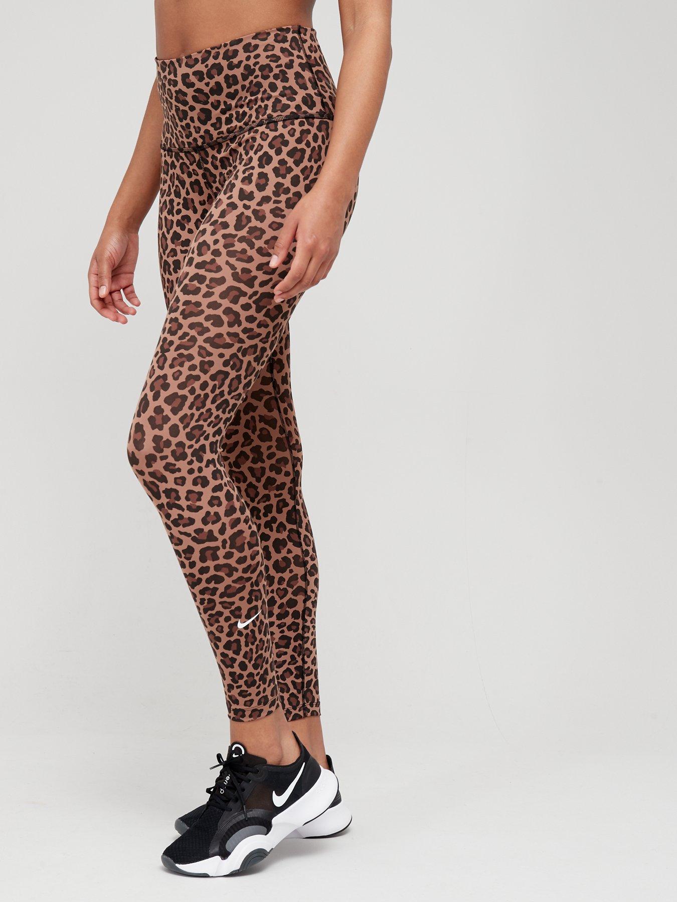 Women's Nike Dri-FIT One Printed Midrise Leggings Leopard Print Training