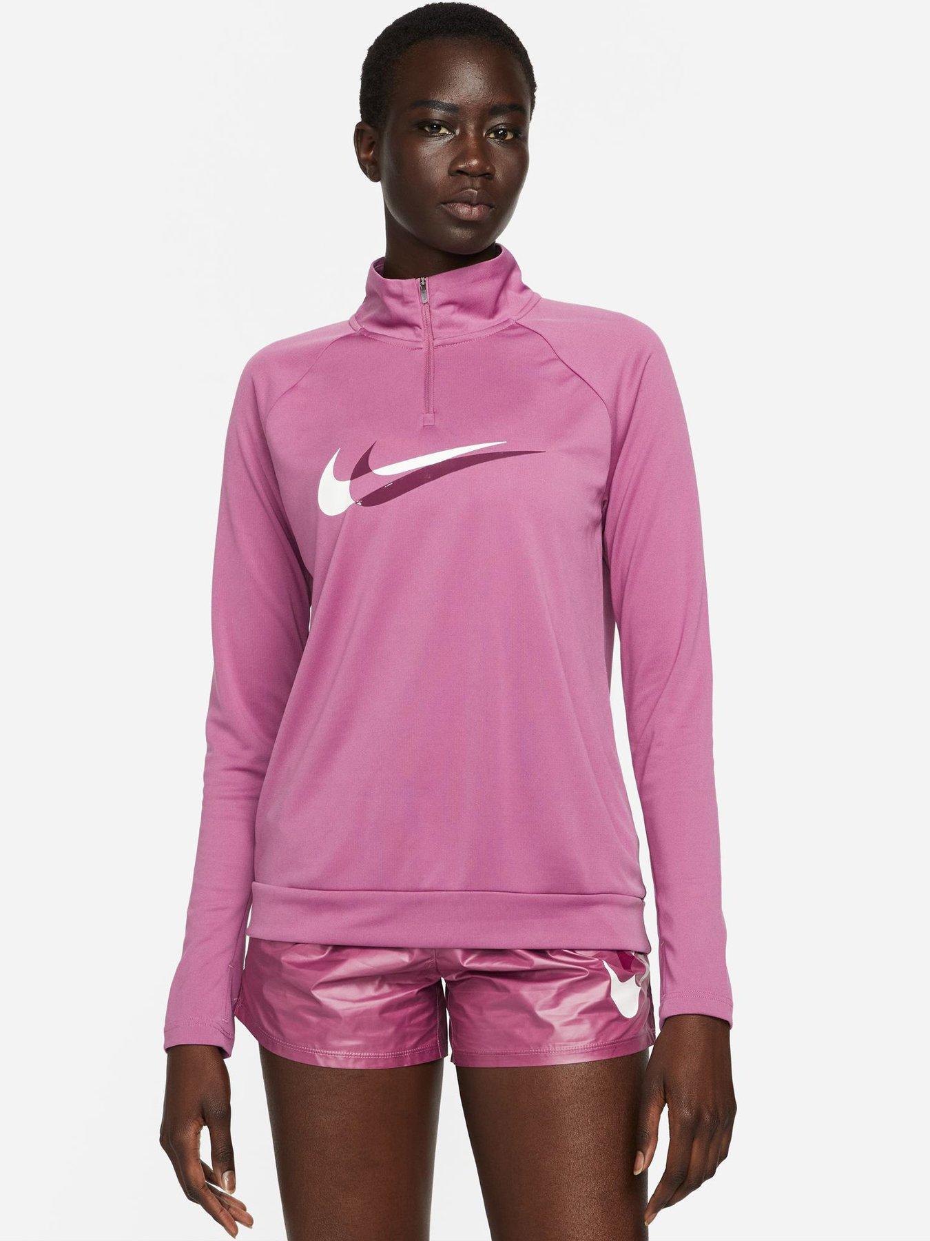 nike running swoosh half zip top