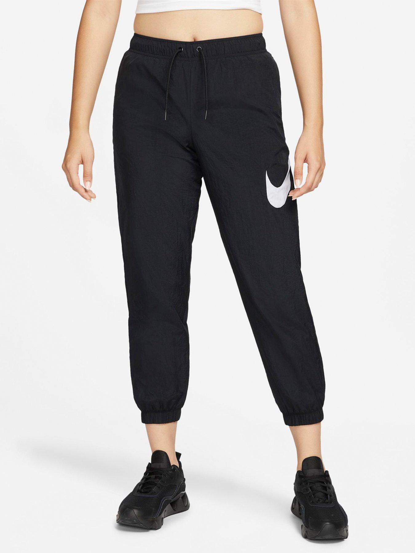 Nike Women's Nsw Club Fleece Mid Rise Cargo Joggers - BLACK/WHITE