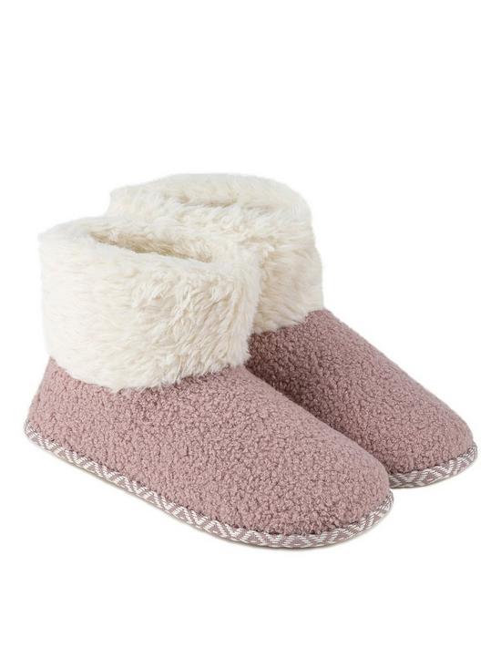 front image of totes-memory-foam-bobble-bootnbsp--pink