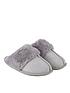  image of totes-real-suede-mule-slipper-grey