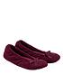  image of totes-popcorn-ballet-slipper-with-bow-burgundy