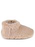  image of totes-faux-fur-short-boot-slipper-natural