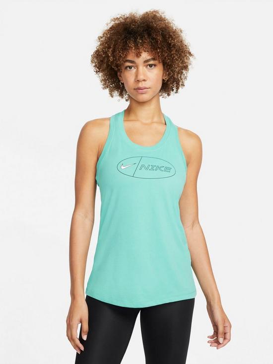 front image of nike-icon-clash-tank-teal