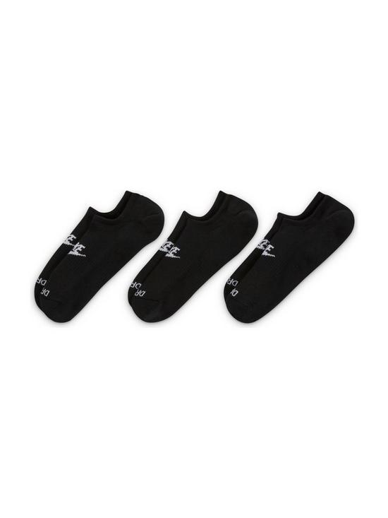 stillFront image of nike-3-packnbspeveryday-plus-cushioned-socks-black