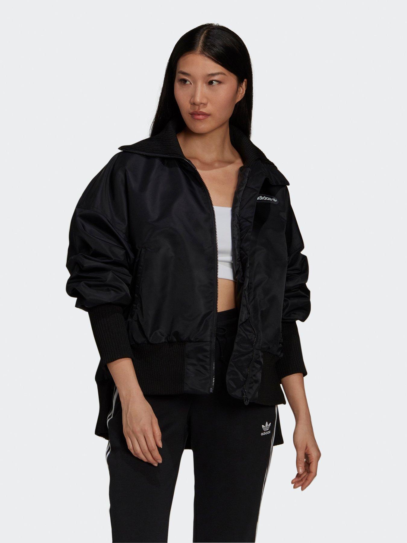 adidas originals popper bomber jacket in black