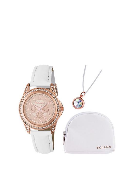 front image of tikkers-quartz-watch-gift-set-kids