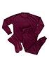  image of totes-velour-loungewear-and-sock-set-plum