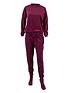  image of totes-velour-loungewear-and-sock-set-plum