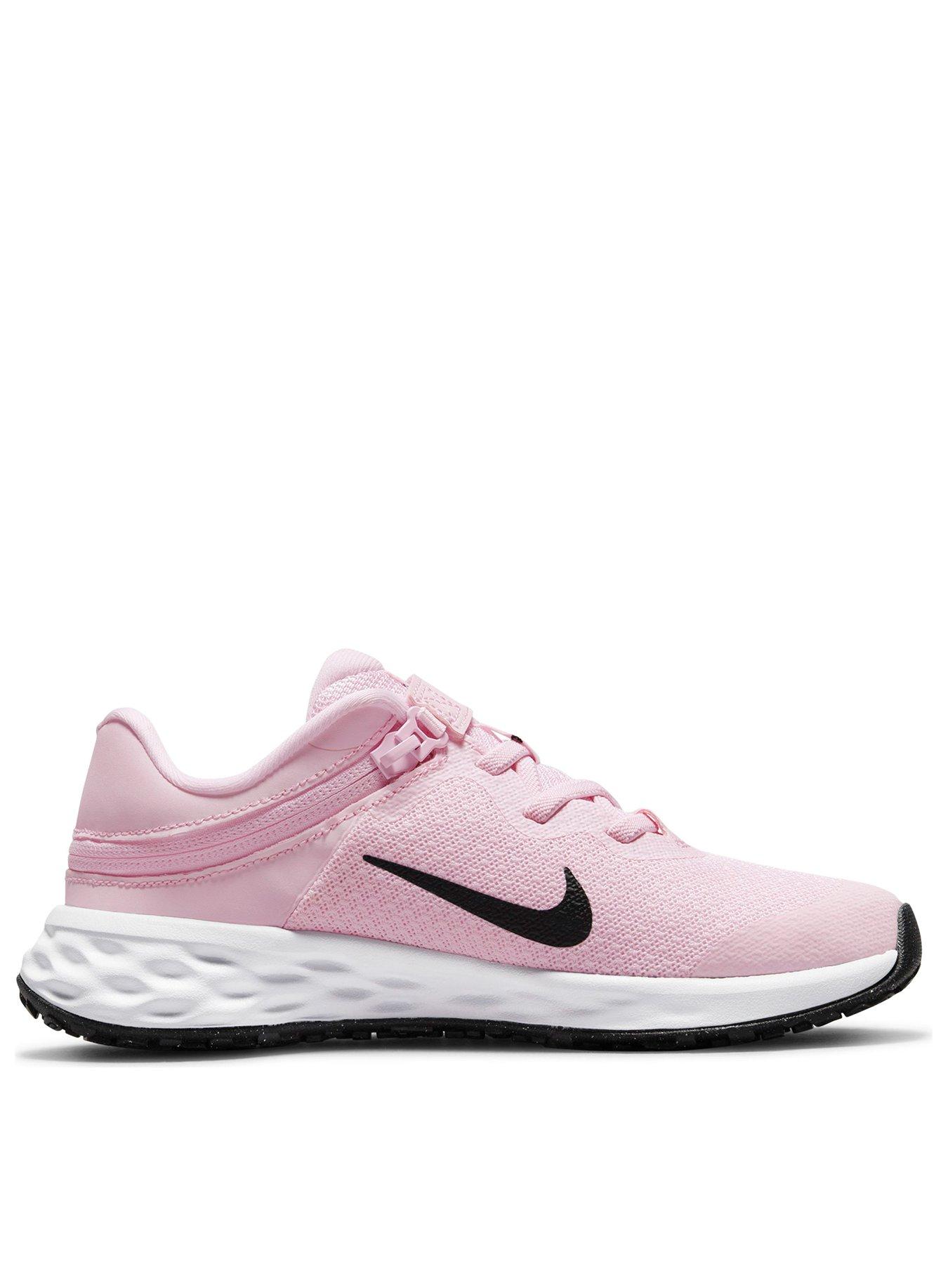 Nike Revolution 6 Flyease Trainers - Pink/Black | littlewoods.com