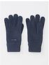  image of gant-wool-knitted-gloves-marine-blue-melange