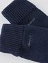 image of gant-wool-knitted-gloves-marine-blue-melange