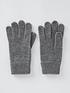 gant-wool-knitted-gloves-grey-melangefront