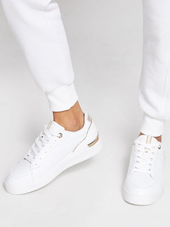 stillFront image of river-island-lace-up-plimsole-white