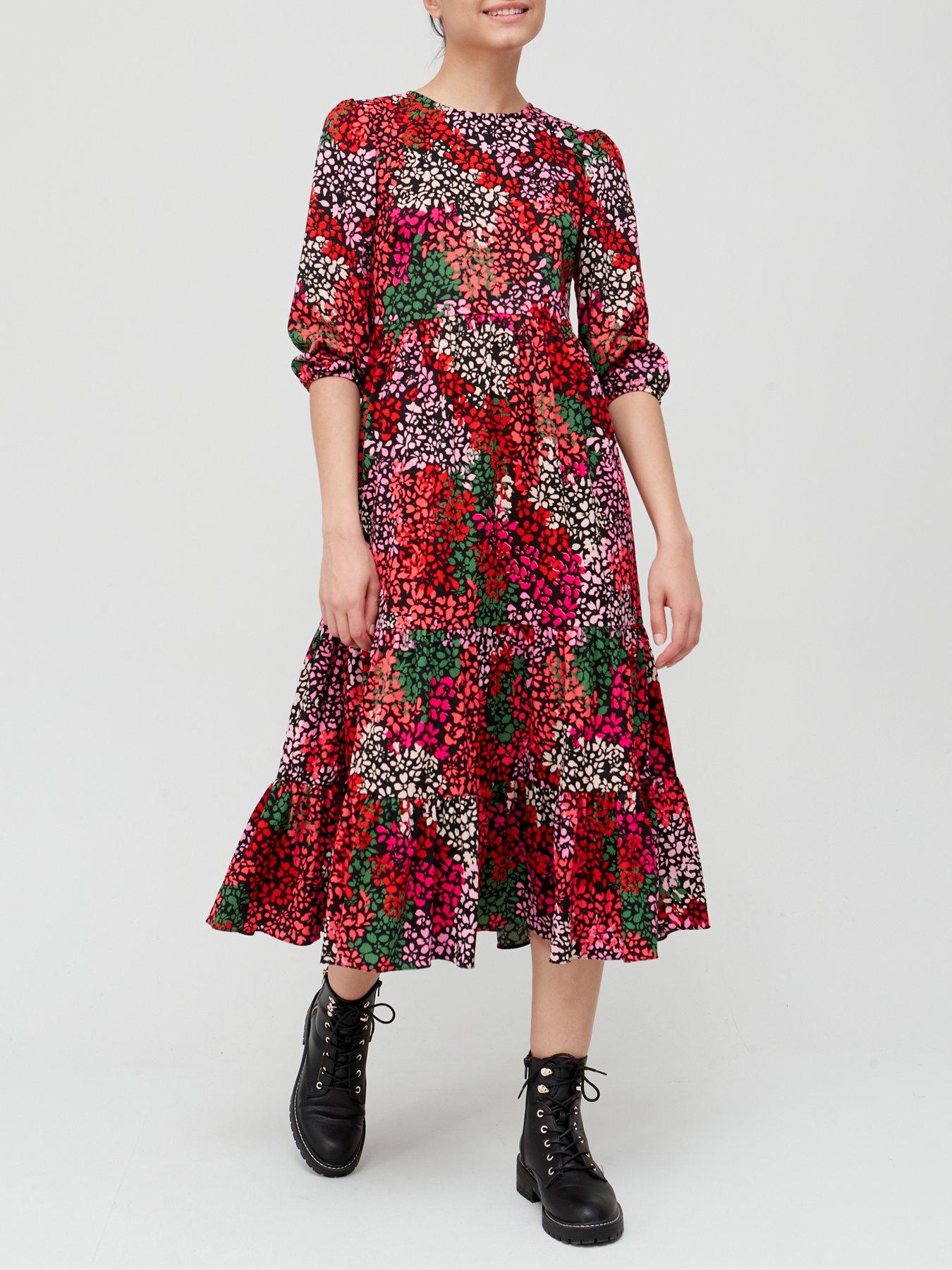 midi colourful dress