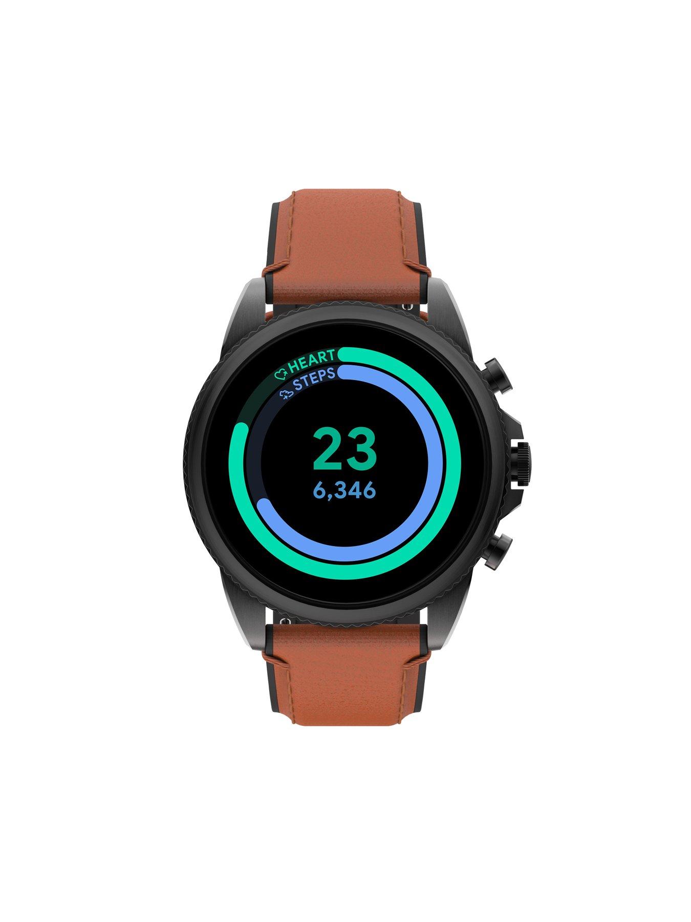 image of fossil-gen-6-mens-smartwatch-leather