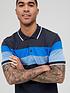  image of very-man-pique-chest-stripe-polo-shirt-navy