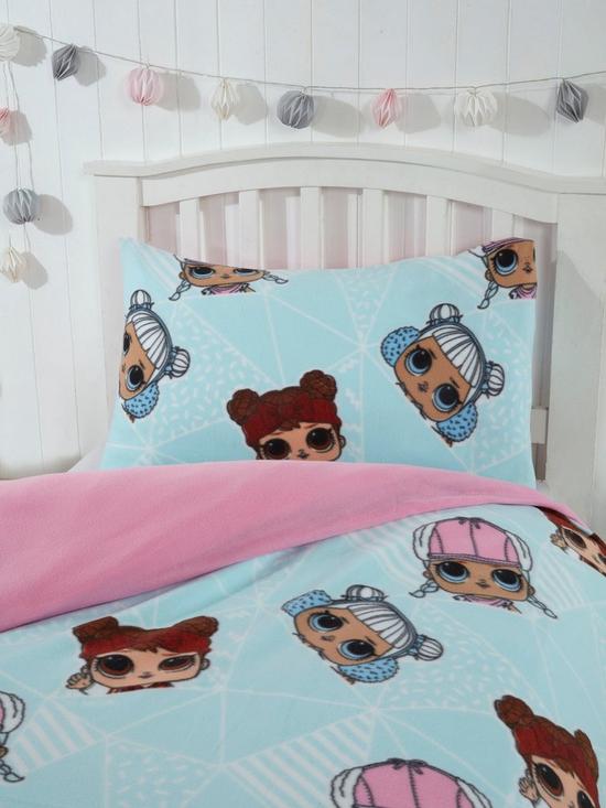 front image of lol-surprise-winter-chill-christmas-bedding-single-duvet-cover-set-multi