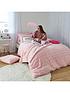  image of sassy-b-hella-cosy-banded-faux-fur-duvet-covernbspset-pink