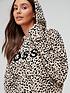  image of boss-leopard-print-hoodie-brown