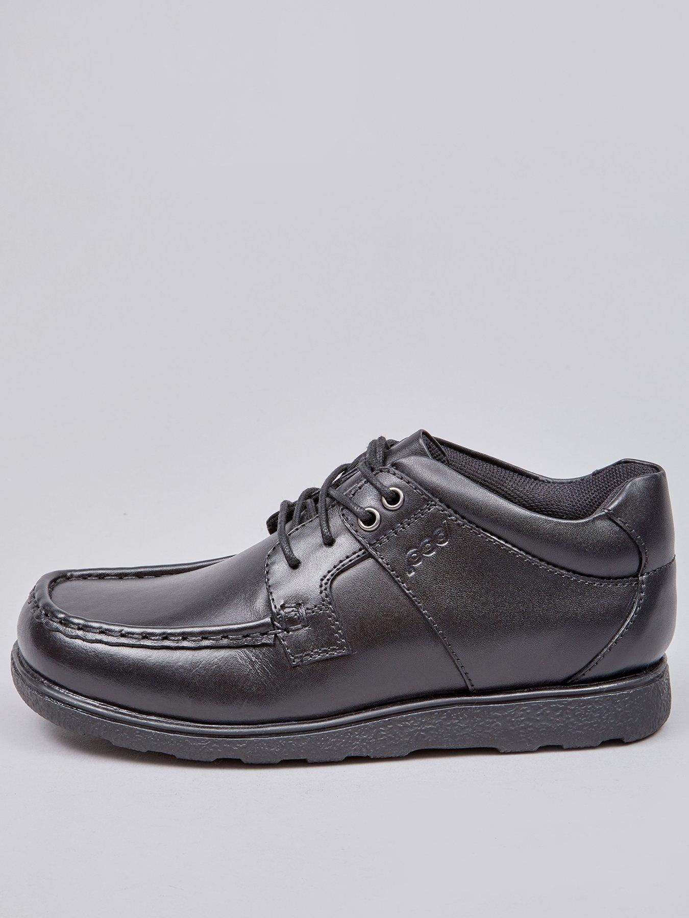 Pod Milo Boys Lace Moccasin School Shoes Black littlewoods