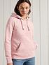  image of superdry-vintage-logo-embossed-hoodie-pink