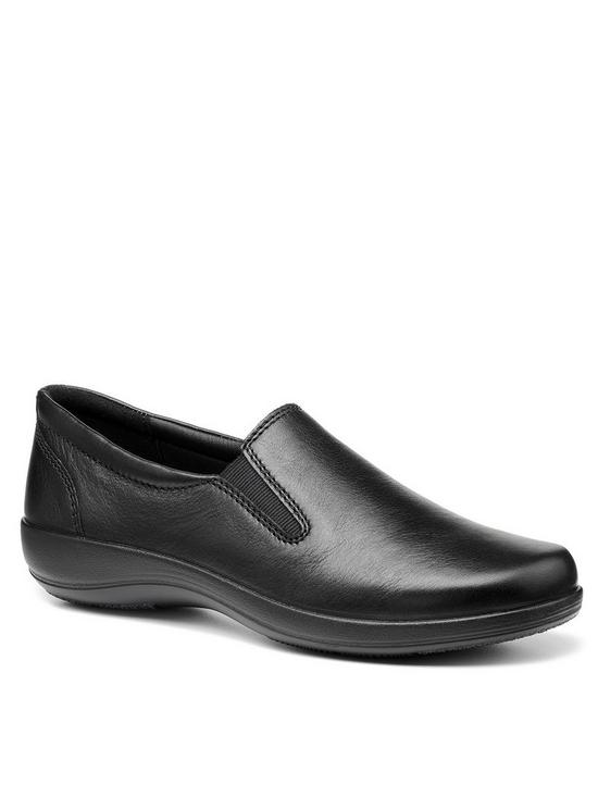 front image of hotter-glove-ii-extra-wide-fit-flat-shoes-black