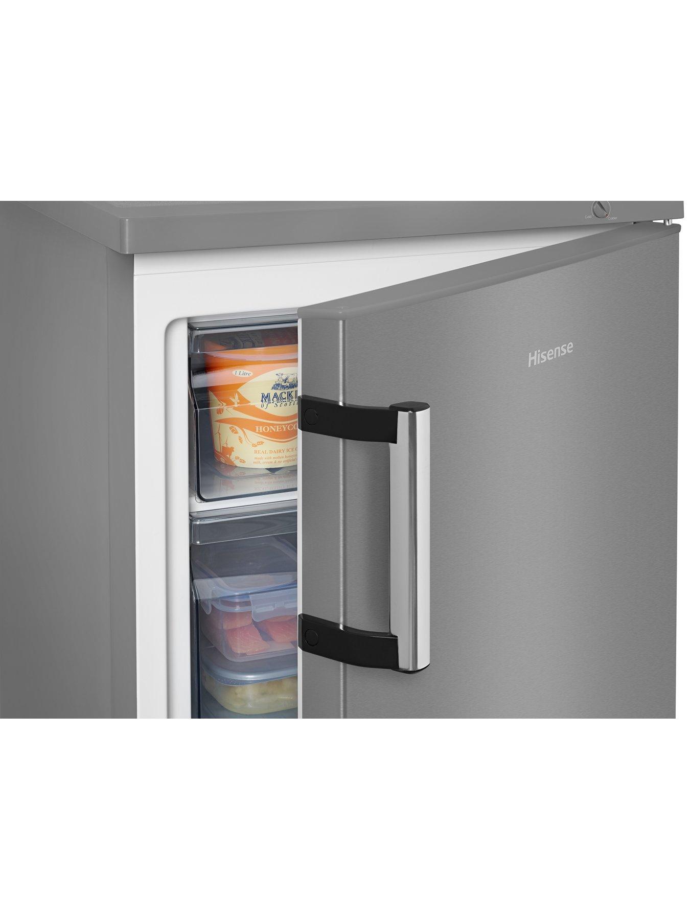  image of hisense-fv105d4bc21-55cmnbspwide-under-counter-freezer-stainless-steel-look