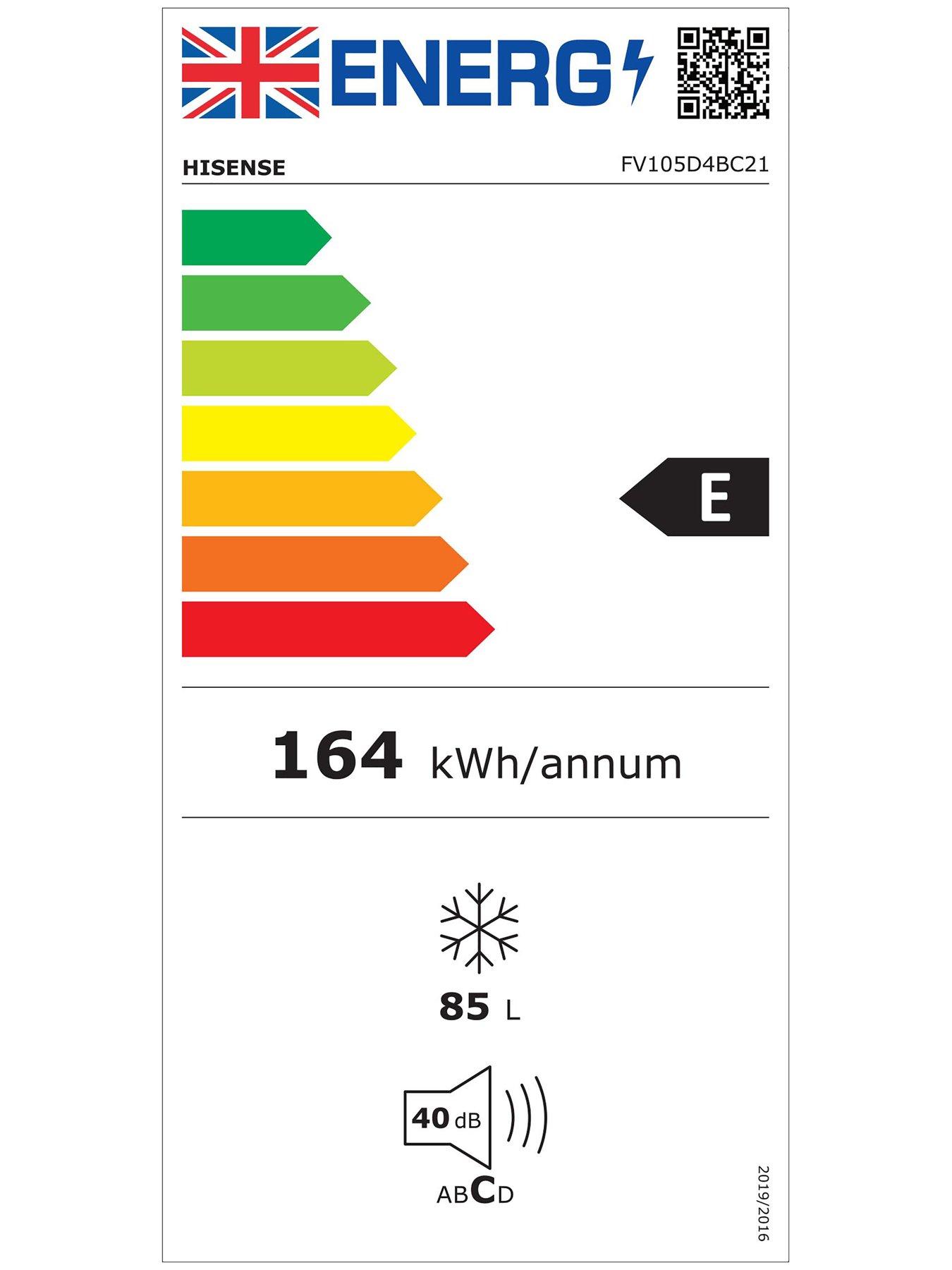  image of hisense-fv105d4bc21-55cmnbspwide-under-counter-freezer-stainless-steel-look