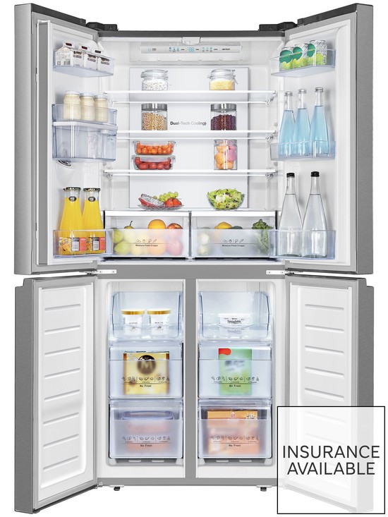 stillFront image of hisense-rq560n4wcf-79cm-wide-total-non-frost-american-style-multi-door-fridge-freezer-with-water-dispenser-stainless-steel-look
