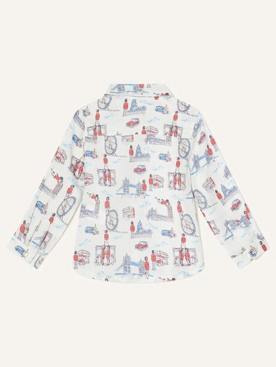 back image of monsoon-boys-guarding-london-shirt-with-bow-tie-ivory